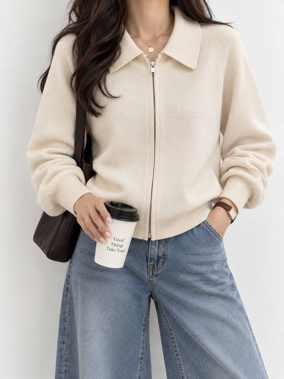 سوییشرت بافت زنانه Knitted Sweatshirt کشسان